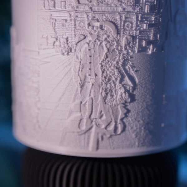 Lithophane lampshade Close-up