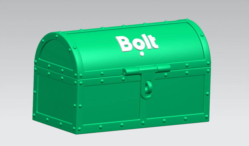 Bolt large treasure chest in CAD color